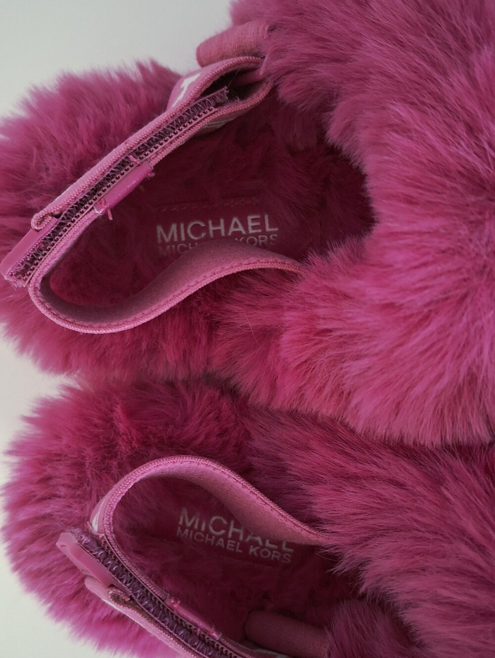 Michael Kors Elsie Faux Fur Slingback Slippers Pink 6 - Picture 2 of 12
